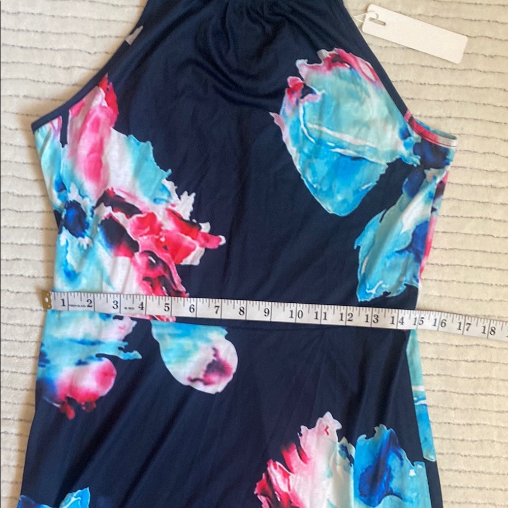 STYLEWORD Floral Halter Neck Maxi Dress - Blue and Pink - Picture 8 of 11